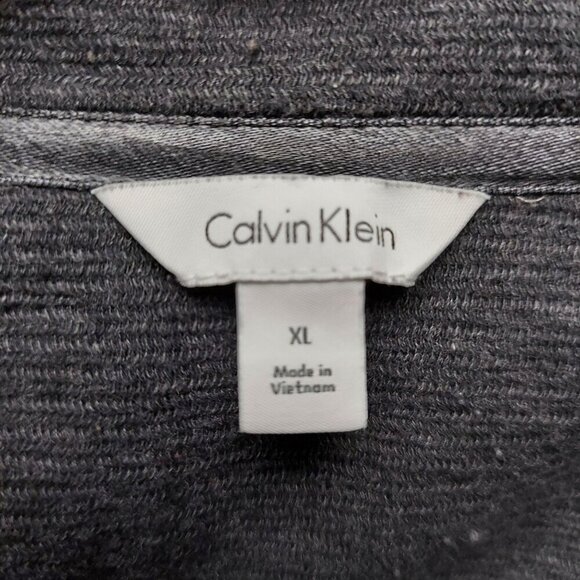 Calvin Klein Mens Half-Zip Pullover Sweater Gray XL 100% Cotton Made In Vietnam - Picture 4 of 6